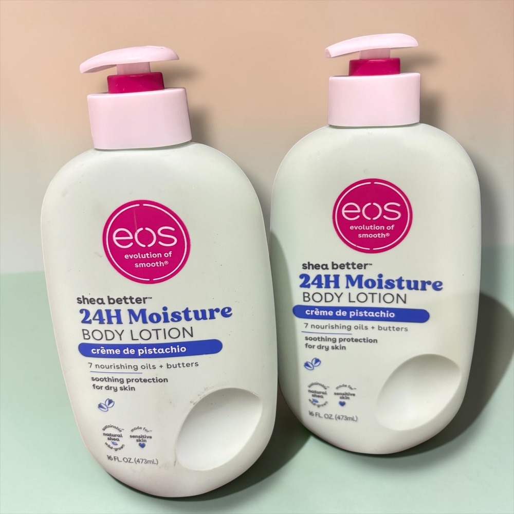 EOS Shea Better 24H Moisture Body Lotion Creme de Pistachio 16oz 2 Pack